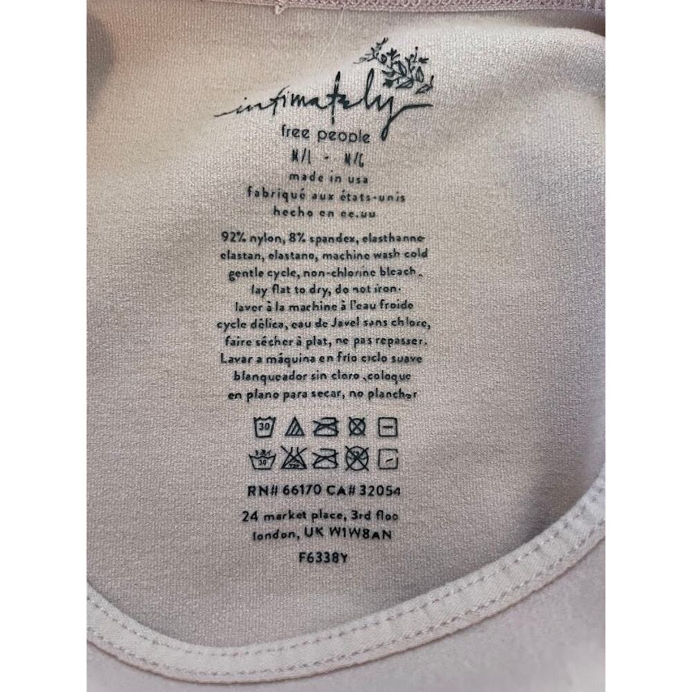 Intimately Free People Feels Right Ballet Pink Bodysuit Womens M/L Fitted Top - Picture 11 of 13